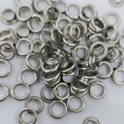 Khoen ore loại 5li,6li,8li,10li không rỉ sét (Khoen bằng thau loại mỏng) Màu bạc Màu vàng Bịch 100 cái Có long đền 6