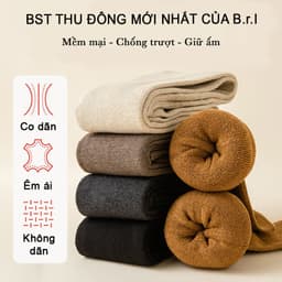 Tất vớ đùi nữ, tất dài qua gối cao cấp chất vải dày dặn êm ái chống dãn, thoáng khí khử mùi hôi 5