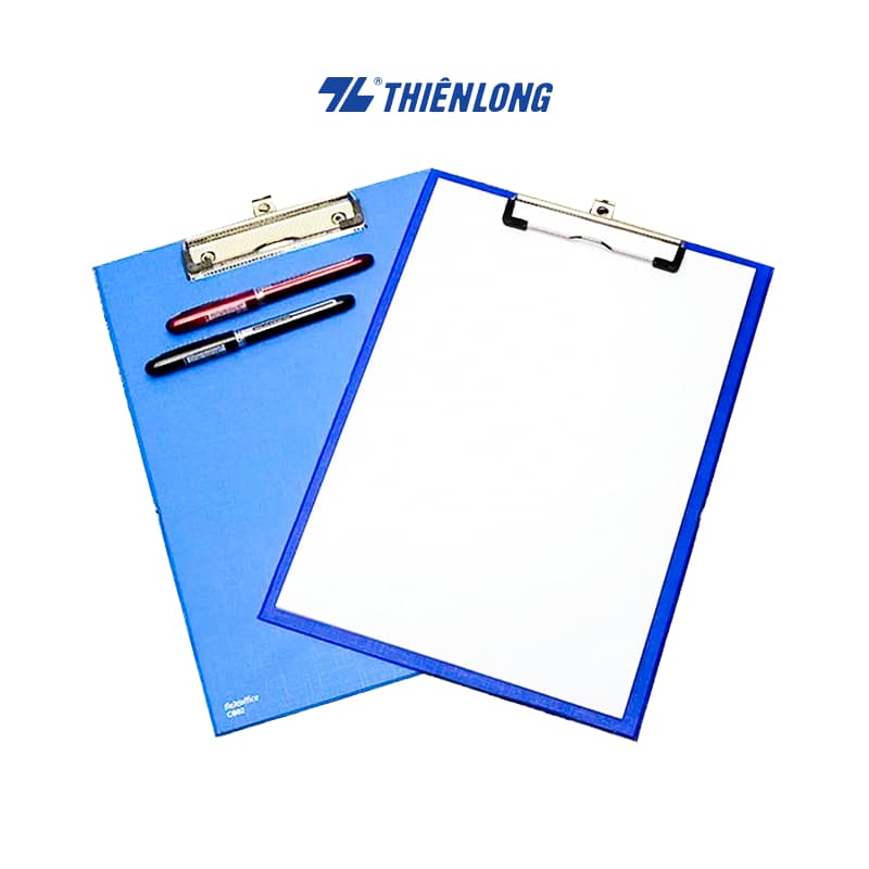 Bìa trình ký đơn Thiên Long Flexoffice FO-CB02-  Khả năng chứa 100 tờ A4.- Xanh/ Xanh Đậm