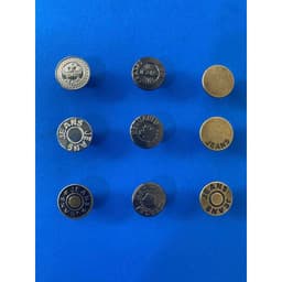 Nút đóng quần jean, nút quần jean quần bò (2 chi tiết) Cúc khuy gài size 17mm Màu đồng Màu bạc Không gỉ sét Bịch 10 nút 6