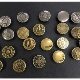 Nút đóng quần jean, nút quần jean quần bò (2 chi tiết) Cúc khuy gài size 17mm Màu đồng Màu bạc Không gỉ sét Bịch 10 nút 1
