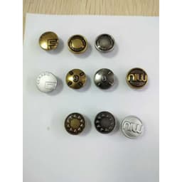 Nút đóng quần jean, nút quần jean quần bò (2 chi tiết) Cúc khuy gài size 17mm Màu đồng Màu bạc Không gỉ sét Bịch 10 nút 7