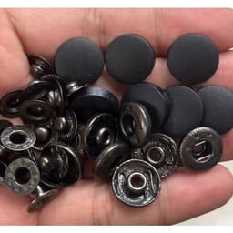 Nút bấm 4 thành phần (nút bóp, nút lò xo) Sơn đen bóng đen nhám Bằng Thau không gỉ Size 12mm,15mm 1