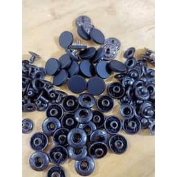 Nút bấm 4 thành phần (nút bóp, nút lò xo) Sơn đen bóng đen nhám Bằng Thau không gỉ Size 12mm,15mm 2
