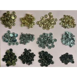 Nút bóp nút bấm 4 chi tiết/ 4 thành phần Size 12mm Màu bạc Màu đồng Màu vàng Hàng bằng thau không bị gỉ sét Phụ liệu may 1