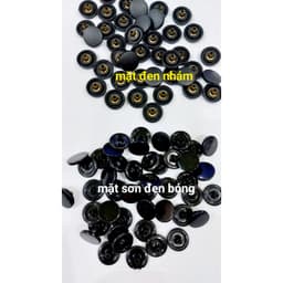 Nút bấm 4 thành phần (nút bóp, nút lò xo) Sơn đen bóng đen nhám Bằng Thau không gỉ Size 12mm,15mm 5