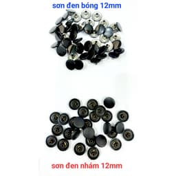 Nút bấm 4 thành phần (nút bóp, nút lò xo) Sơn đen bóng đen nhám Bằng Thau không gỉ Size 12mm,15mm 4