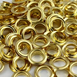 Khoen mắt cáo ore 6mm,8mm,10mm,12mm,14mm, 17mm, 20mm Có long đền Chất liệu đồng thau (dày) không bị gỉ sét Phụ liệu may 2