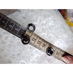 Khoen mắt cáo ore 6mm (khoen 6 ly màu khói) + long đền nhựa Khoen chuyên dùng cho quần áo xuất khẩu 4