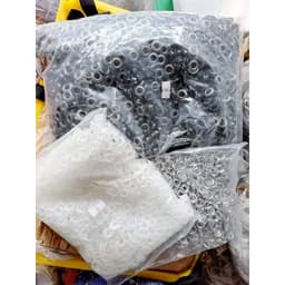 Khoen mắt cáo ore 6mm (khoen 6 ly màu khói) + long đền nhựa Khoen chuyên dùng cho quần áo xuất khẩu 8