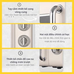 Lò Vi Sóng Cổ Điển Qcooker CR-WB01B Bảo Hành Chính Hãng Dung Tích 20L Công Suất 700W 9