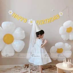 Bóng hình hoa cúc trang trí sinh nhật phong cách Hàn Quốc 9