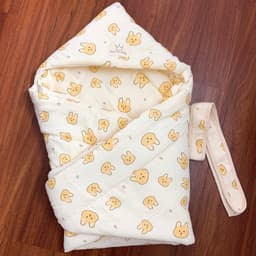 Chăn ủ sơ sinh TRẦN BÔNG, Xô Muslin Hạt Đậu, chăn quấn mùa đông cho bé, ủ kén hình gấu 9