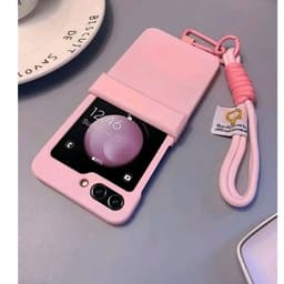 [CÓ SẴN] Nhiều màu - Ốp Z Flip 8 - Z Flip 5 - Flip7 5G màu pastel xinh xắn kèm dây vải chắc chắn + thanh bản lề 4