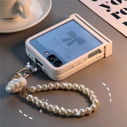 [CÓ SẴN] Nhiều màu - Ốp Z Flip7 - Flip6 - Flip4 - Flip5 5G màu pastel xinh xắn dây mây nhũ kèm thanh bảo vệ bản lề 2