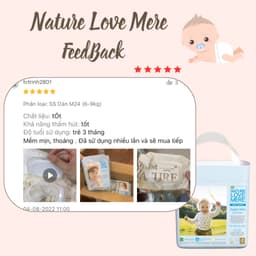 Tã/Bỉm Nature Love Mere form to NỘI ĐỊA HÀN Cao Cấp Đủ size L, XL, 2XL 6
