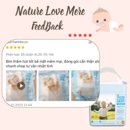 Tã/Bỉm Nature Love Mere form to NỘI ĐỊA HÀN Cao Cấp Đủ size L, XL, 2XL 7