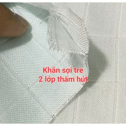 Khăn sữa Gee cao cấp, set 5 khăn sợi tre/muslin cho bé sơ sinh, không bụi vải, mềm mịn, thấm hút 3