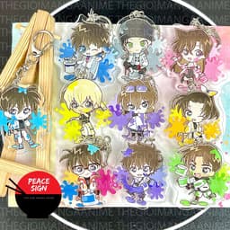 (Mua 1 tặng 1) Móc khóa DETECTIVE CONAN ver SƠN NƯỚC Thám tử lừng danh in hình anime chibi mica trong acrylic 1