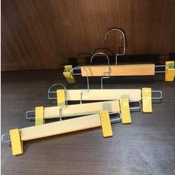 (COMBO 10 CÁI) Móc Kẹp Quần Gỗ Thông Má Kẹp Nhựa, Móc Treo Quần Áo Bằng Gỗ 4