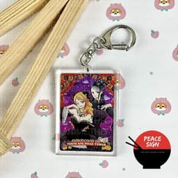 (mua 1 tặng 1) Móc khóa ONE PIECE ĐẢO HẢI TẶC ver HALLOWEEN in hình anime chibi mica dễ thương zoro sanji luffy law 3