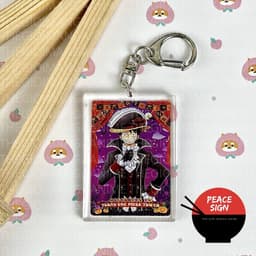 (mua 1 tặng 1) Móc khóa ONE PIECE ĐẢO HẢI TẶC ver HALLOWEEN in hình anime chibi mica dễ thương zoro sanji luffy law 4