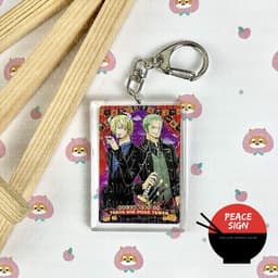 (mua 1 tặng 1) Móc khóa ONE PIECE ĐẢO HẢI TẶC ver HALLOWEEN in hình anime chibi mica dễ thương zoro sanji luffy law 7