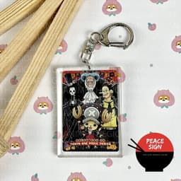 (mua 1 tặng 1) Móc khóa ONE PIECE ĐẢO HẢI TẶC ver HALLOWEEN in hình anime chibi mica dễ thương zoro sanji luffy law 8