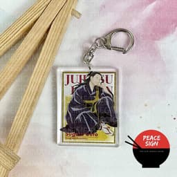 (mua 1 tặng 1) Móc khóa JUJUTSU KAISEN ver TẠP CHÍ Chú thuật hồi chiến in hình anime chibi mica acrylic dễ thương 4