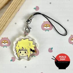(mua 1 tặng 1) Móc dây treo điện thoại IN HÌNH NARUTO SHIPPUDEN ver FACE CHIBI hình in 2 mặt 6