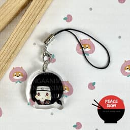(mua 1 tặng 1) Móc dây treo điện thoại IN HÌNH NARUTO SHIPPUDEN ver FACE CHIBI hình in 2 mặt 7