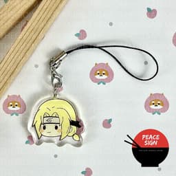 (mua 1 tặng 1) Móc dây treo điện thoại IN HÌNH NARUTO SHIPPUDEN ver FACE CHIBI hình in 2 mặt 9