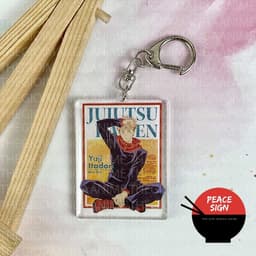 (mua 1 tặng 1) Móc khóa JUJUTSU KAISEN ver TẠP CHÍ Chú thuật hồi chiến in hình anime chibi mica acrylic dễ thương 3