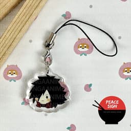 (mua 1 tặng 1) Móc dây treo điện thoại IN HÌNH NARUTO SHIPPUDEN ver FACE CHIBI hình in 2 mặt 5