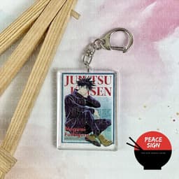 (mua 1 tặng 1) Móc khóa JUJUTSU KAISEN ver TẠP CHÍ Chú thuật hồi chiến in hình anime chibi mica acrylic dễ thương 5