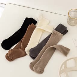 Tất cotton Cao Đùi Gân Tăm Cho Bé Gái sợi bông mềm mại thoáng khi khử mùi 2