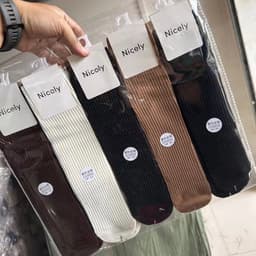 Tất cotton Cao Đùi Gân Tăm Cho Bé Gái sợi bông mềm mại thoáng khi khử mùi 3