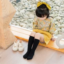 Tất cotton Cao Đùi Gân Tăm Cho Bé Gái sợi bông mềm mại thoáng khi khử mùi 6