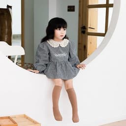 Tất cotton Cao Đùi Gân Tăm Cho Bé Gái sợi bông mềm mại thoáng khi khử mùi 7