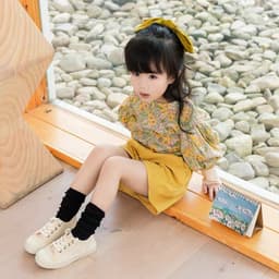Tất cotton Cao Đùi Gân Tăm Cho Bé Gái sợi bông mềm mại thoáng khi khử mùi 8