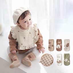 Set 5 Đôi Tất Trẻ Em Cây Thông Cotton Chống Trơn Trượt Cho Bé Trai, Bé Gái Đi Cực Xinh SS32 { T203 } 4