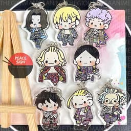 Mua 1 tặng 1 Móc khóa in hình TOKYO REVENGERS ver MẮT NHỎ Kịch trường của Takemichi anime chibi mica trong acrylic 1
