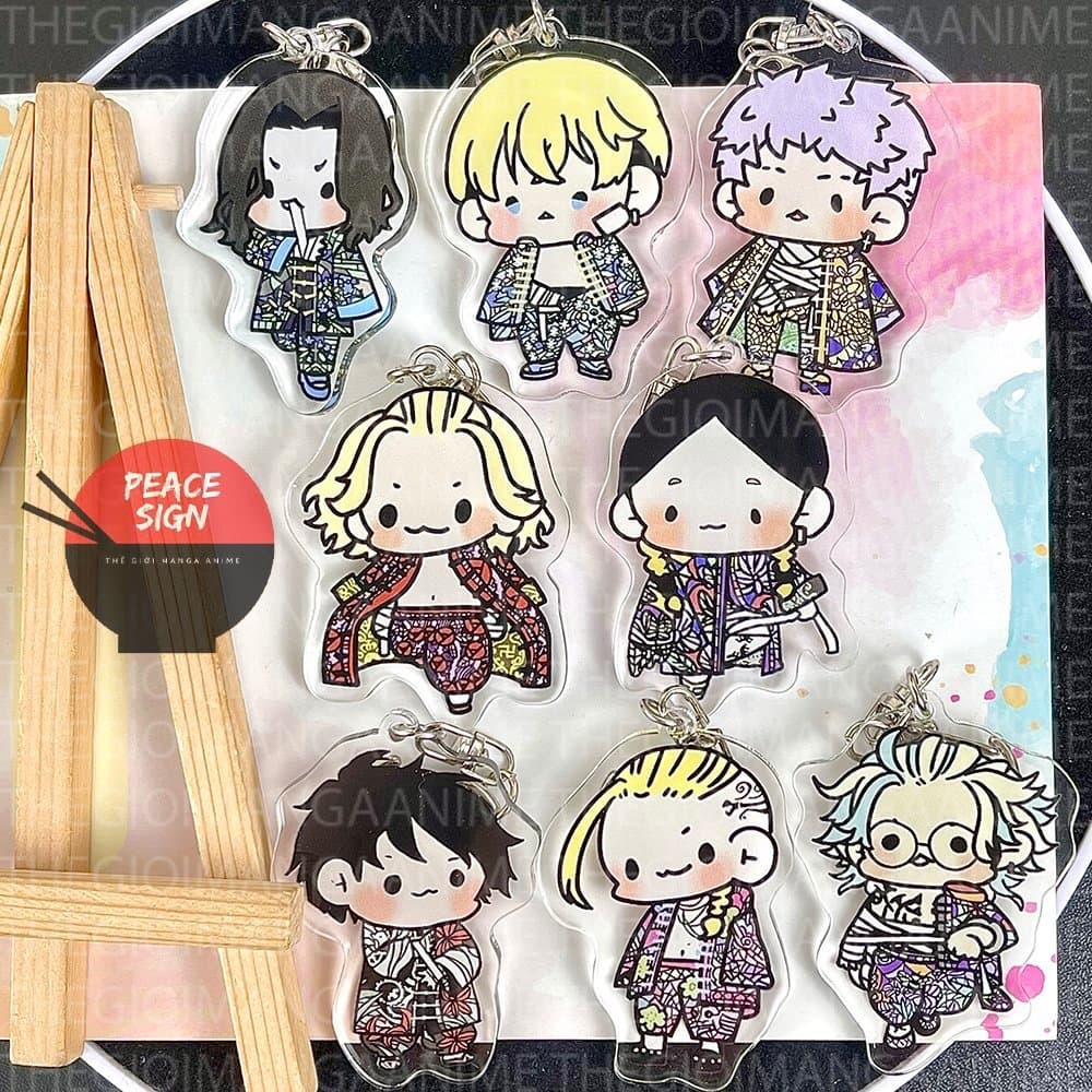 Mua 1 tặng 1 Móc khóa in hình TOKYO REVENGERS ver MẮT NHỎ Kịch trường của Takemichi anime chibi mica trong acrylic
