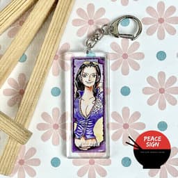 (Mua 1 tặng 1) Móc khóa mica ONE PIECE ĐẢO HẢI TẶC ver CHỮ NHẬT hình in 2 mặt 3