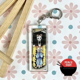 (Mua 1 tặng 1) Móc khóa mica ONE PIECE ĐẢO HẢI TẶC ver CHỮ NHẬT hình in 2 mặt 4