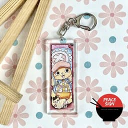 (Mua 1 tặng 1) Móc khóa mica ONE PIECE ĐẢO HẢI TẶC ver CHỮ NHẬT hình in 2 mặt 5