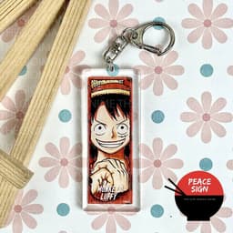 (Mua 1 tặng 1) Móc khóa mica ONE PIECE ĐẢO HẢI TẶC ver CHỮ NHẬT hình in 2 mặt 6