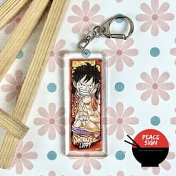 (Mua 1 tặng 1) Móc khóa mica ONE PIECE ĐẢO HẢI TẶC ver CHỮ NHẬT hình in 2 mặt 9