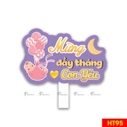 Set phụ kiện trang trí đầy tháng cho bé yêu 8