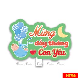 Set phụ kiện trang trí đầy tháng cho bé yêu 9